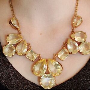 Kate Spade COATED SETTING Crystal Kaleidoscope Jumbo JEWELS CHAMPAGNE NECKLACE